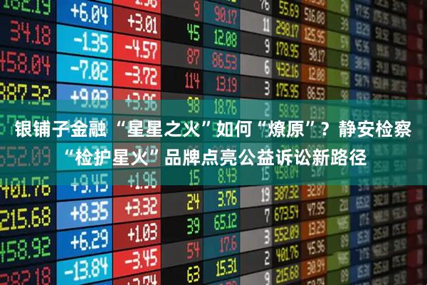 银铺子金融 “星星之火”如何“燎原”？静安检察“检护星火”品牌点亮公益诉讼新路径