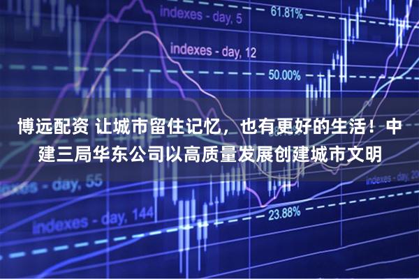博远配资 让城市留住记忆，也有更好的生活！中建三局华东公司以高质量发展创建城市文明