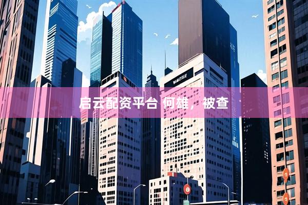 启云配资平台 何雄，被查